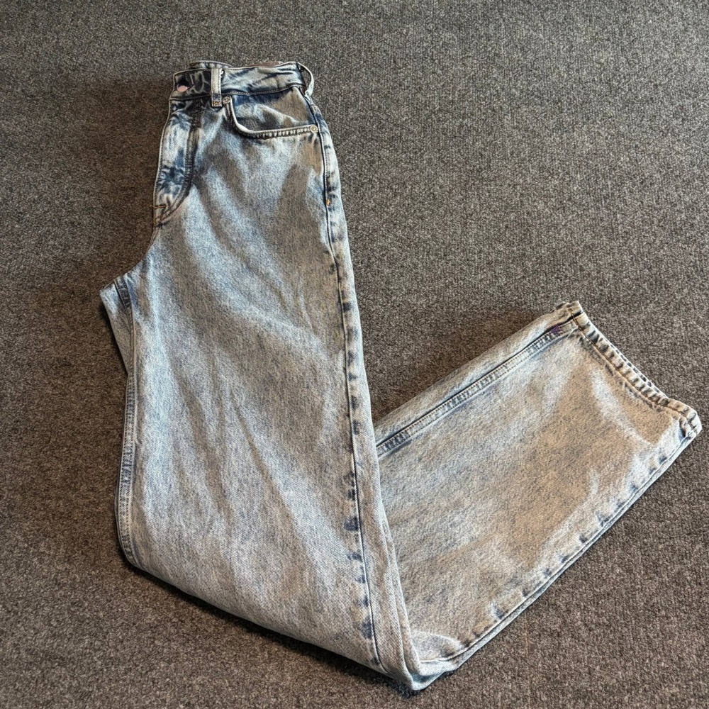 Scotch & Soda The Ripple High Rise Straight Leg Acid Wash Jeans Blue 26/32